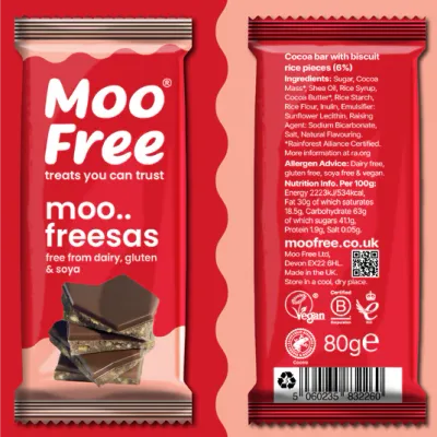 Moo Free Moofreesas Choccy Bar - Large