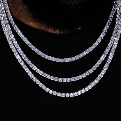 5MM 18K GOLD-PLATED ICED BLINGBLING TENNIS CHAIN