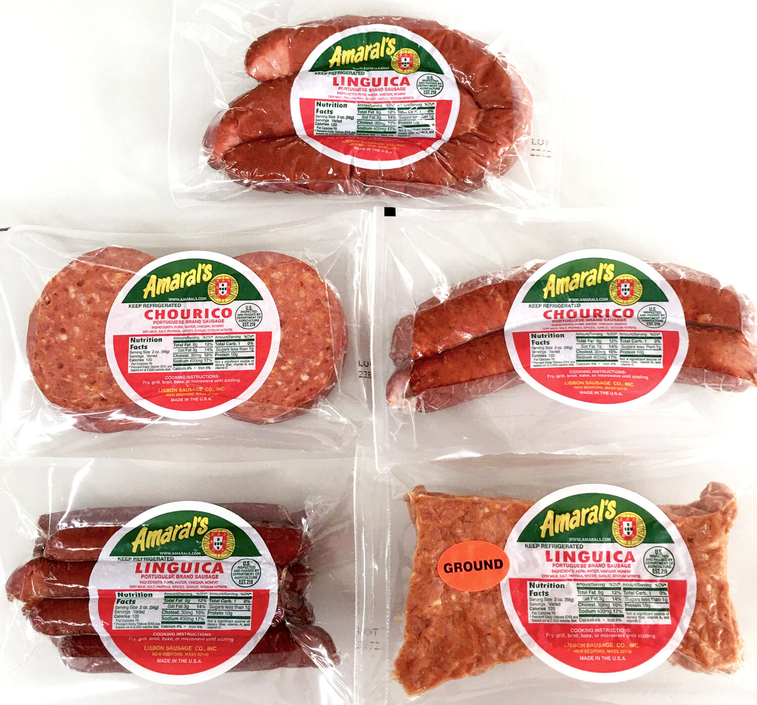 Amaral's Sausage 5 lb. Combo Pack