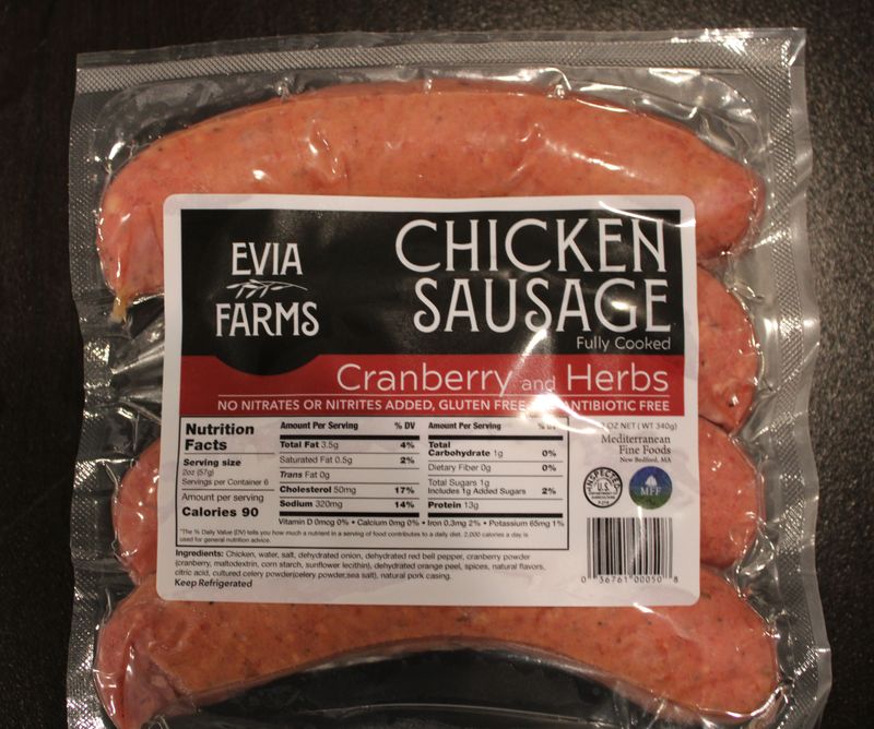 Evia Farms - Chicken Sausage Cranberry and Herbs