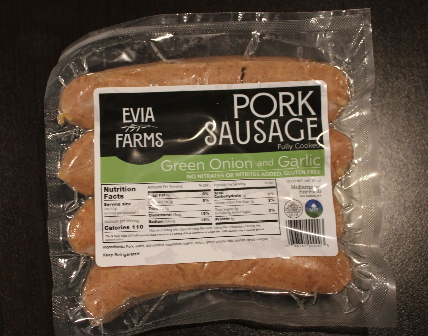 Evia Farms - Green Onion Garlic Pork Sausage