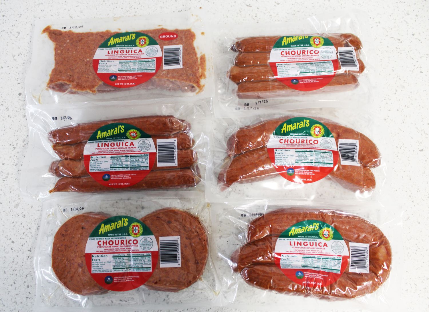 Amaral's Sausage 6 lb. Combo Pack Amaral's Sausage 6 lb. Combo Pack