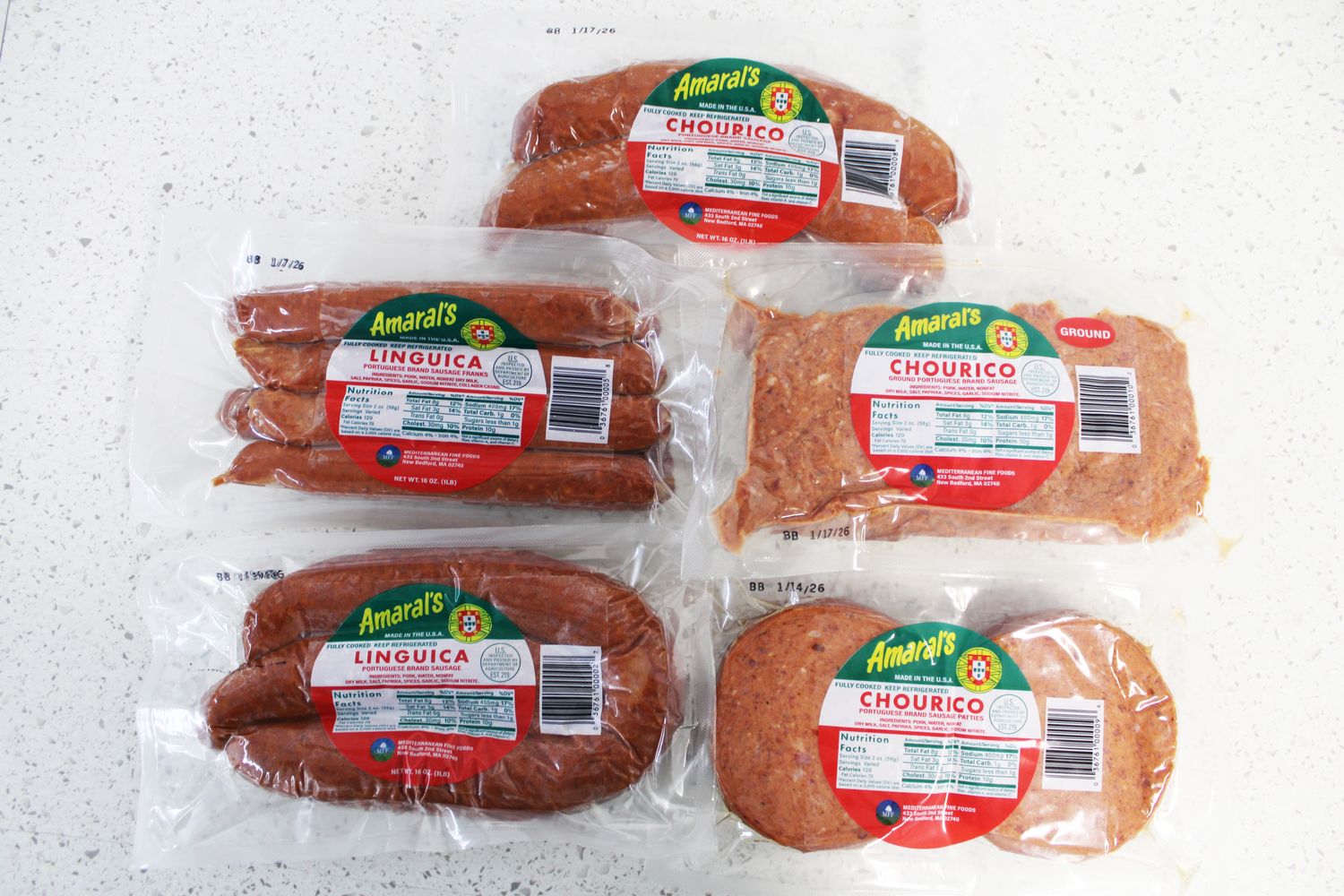 Amaral's Sausage 5 lb. Combo Pack