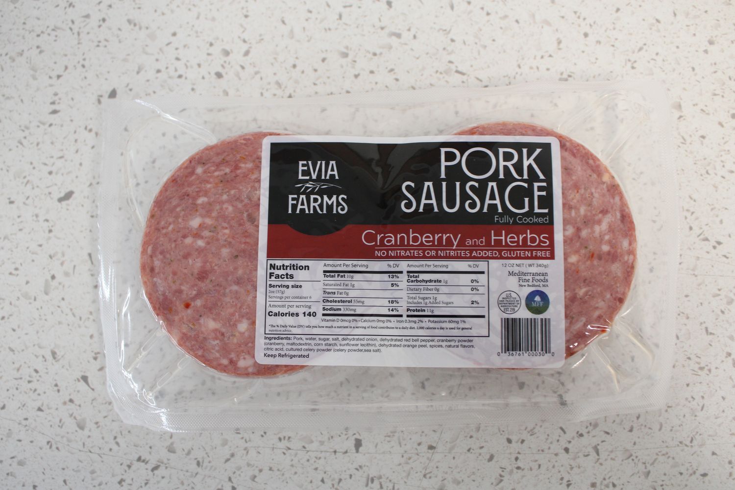 Evia Farms - Pork Cranberry Herb Sausage Patties