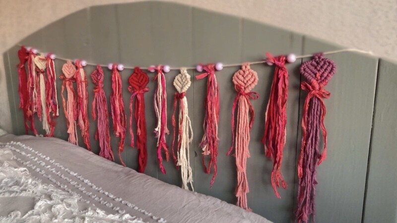 Dreamy Hearts Macrame Garland