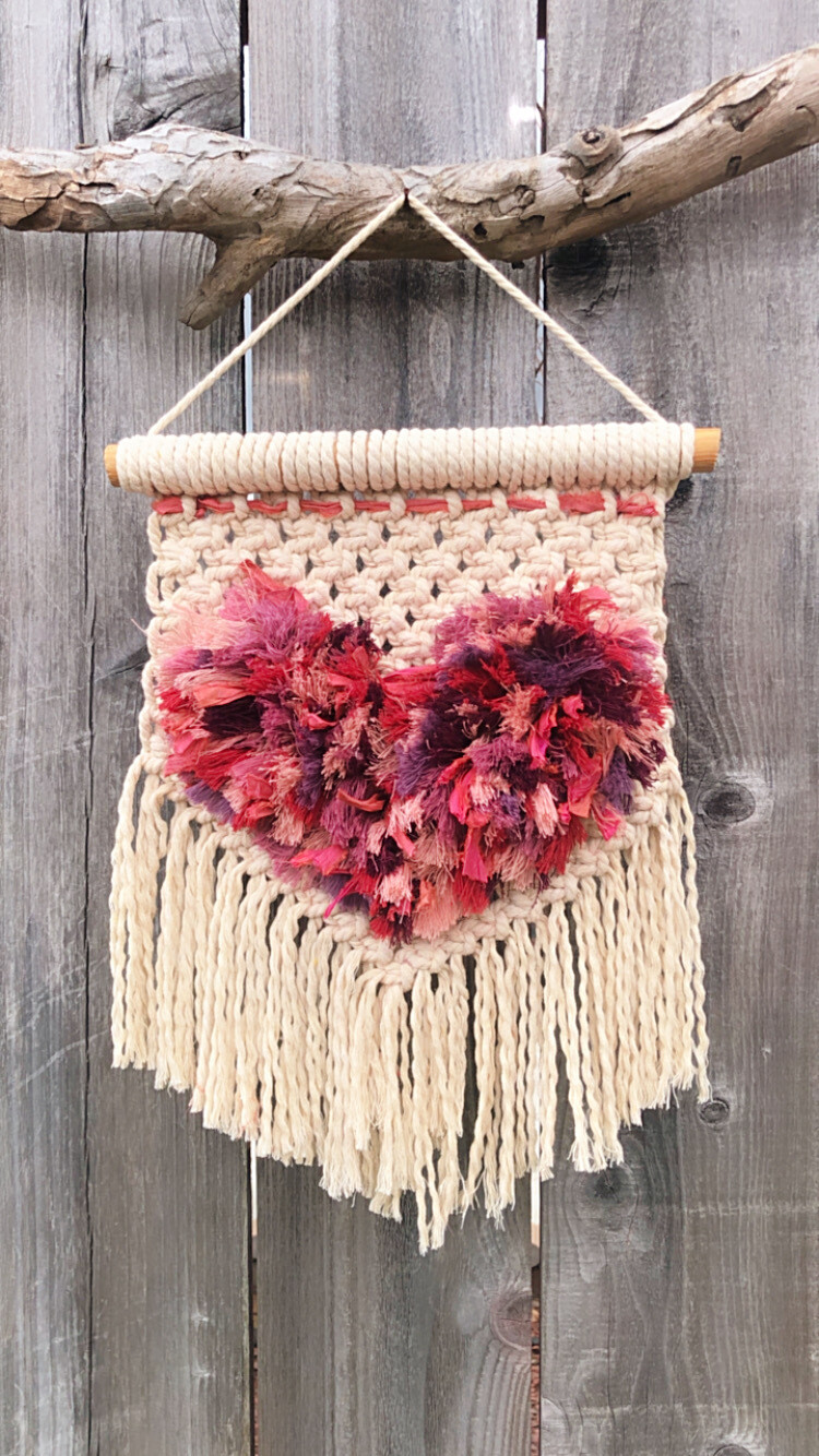 &quot;Cotton Candy&quot; Heart Wall Hanging