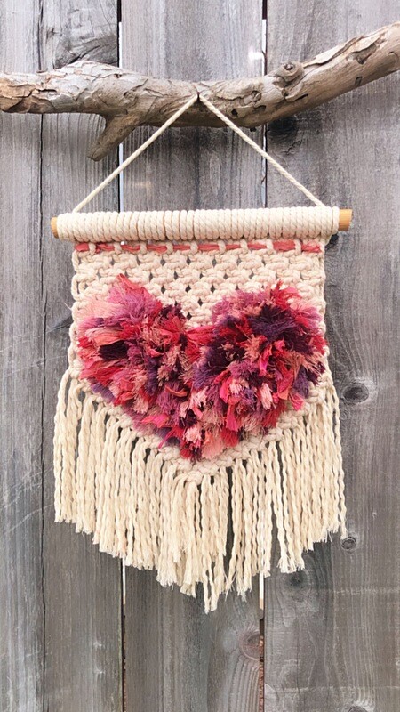 &quot;Cotton Candy&quot; Heart Wall Hanging