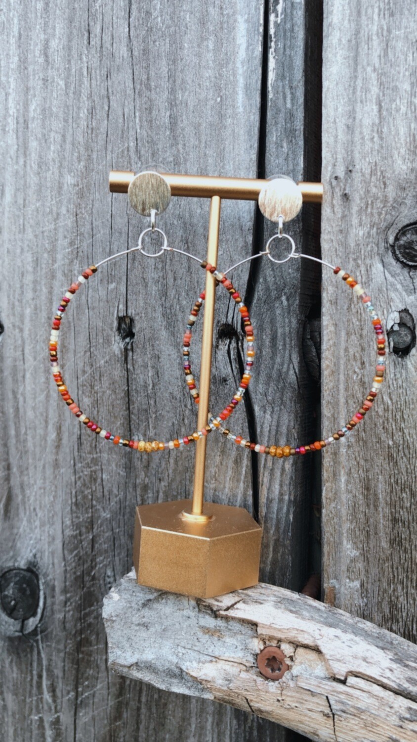 Seed Bead Hoops