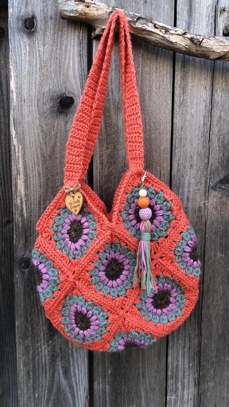 Granny Square Crochet Tote