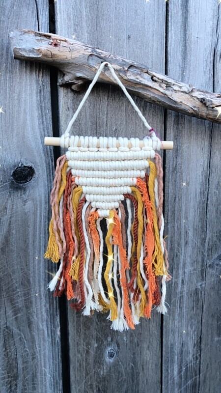 Earthtone Mini Macrame Wall Hanging