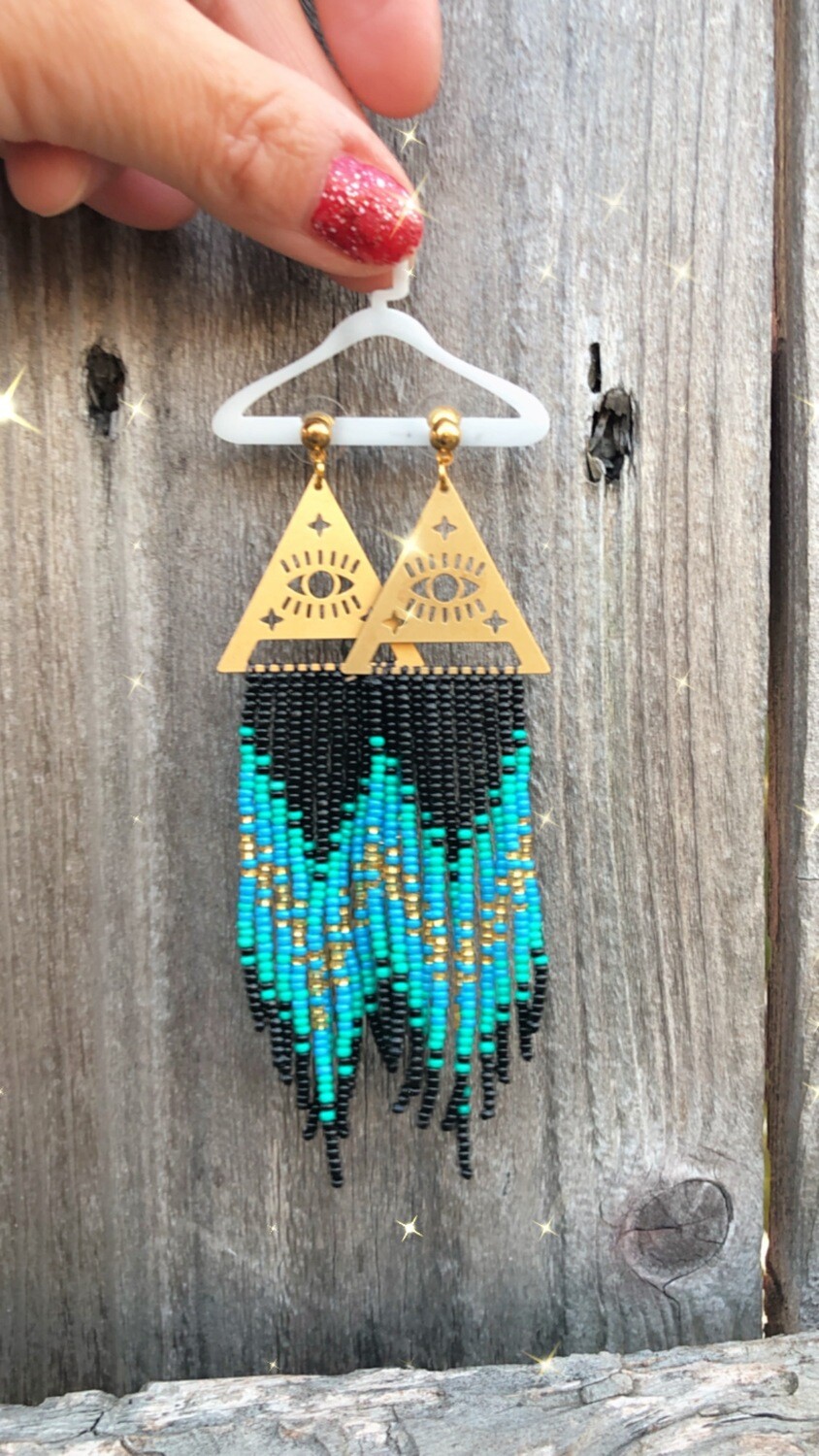 Celestial Collection- &quot;Ojo Turco&quot; Earrings