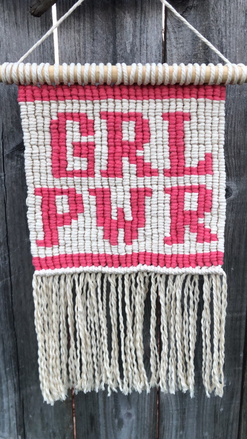 &quot;Girl Power&quot; Macrame Wall Hanging