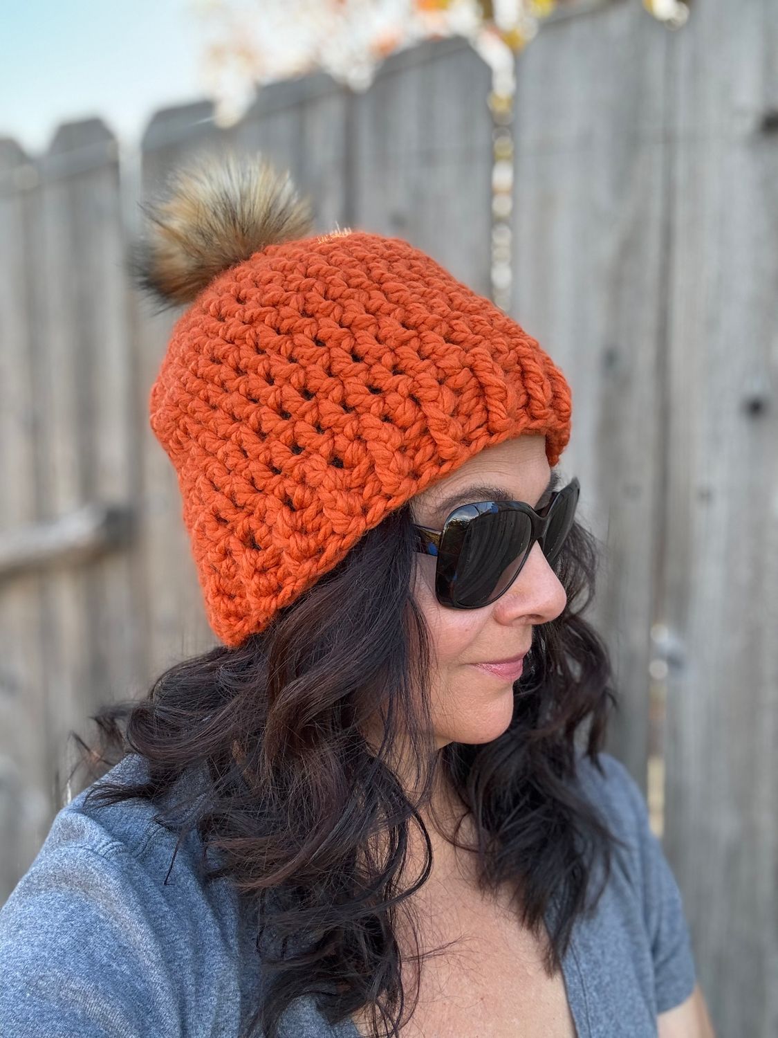 Sunset Crochet Beanie