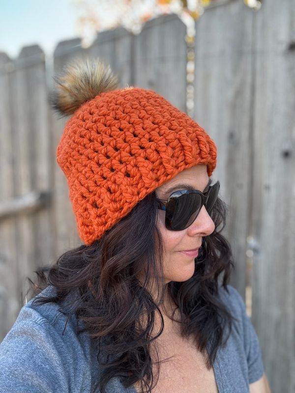 Sunset Crochet Beanie