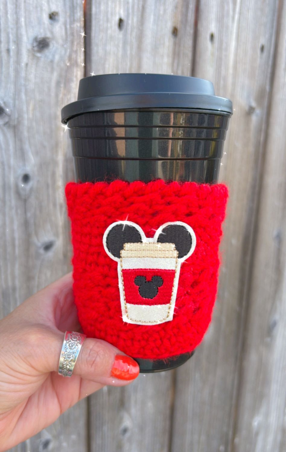 Coffee Cup Cozy - Mickey Latte