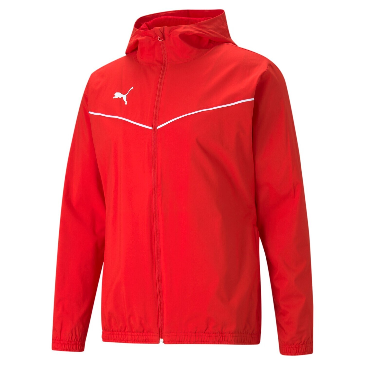 Puma teamRISE All Weather Jacket 657396, Farbe: 01 Puma Red - Puma White