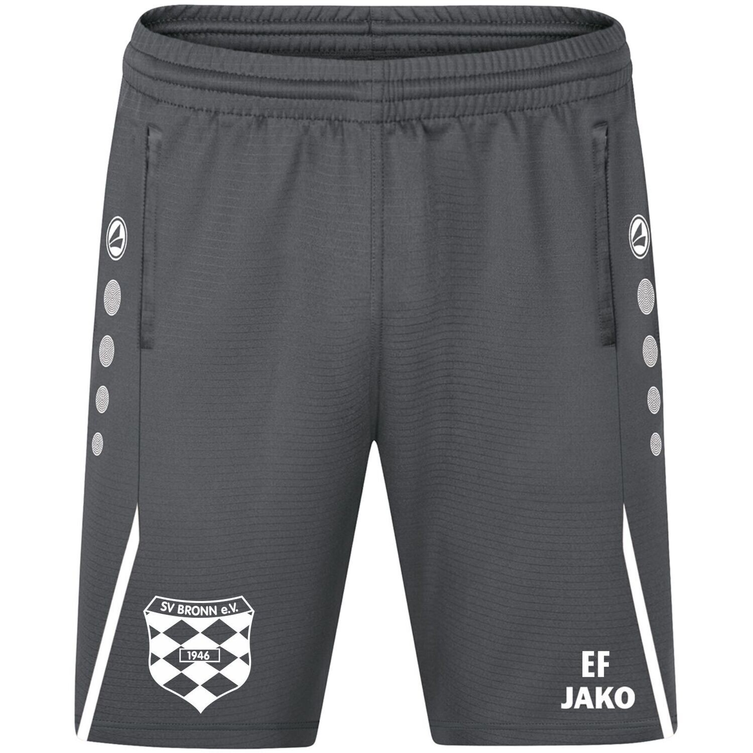 JAKO Trainingsshort Challenge Herren &amp; Kinder 8521, Farbe: 821 - anthra light/weiß