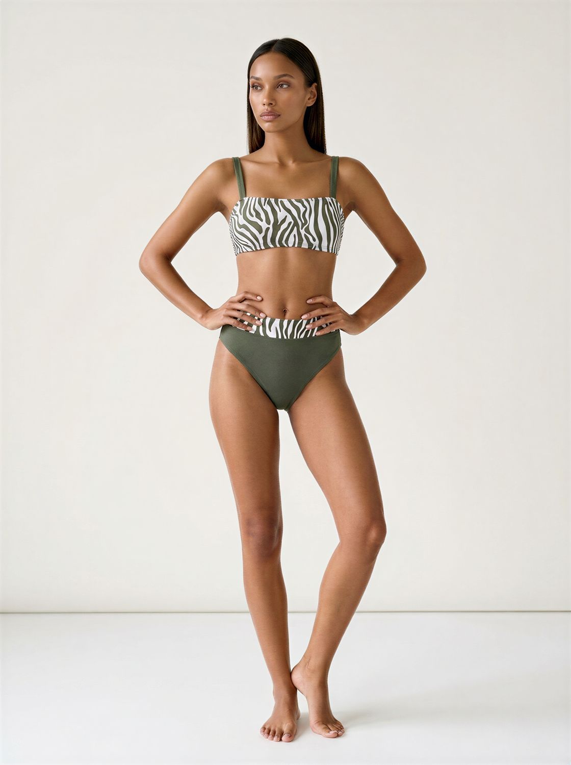 VICTORIA - La brassière VICTORIA - La brassière, Taille: FR 36, Couleur: Olive/Zèbre