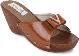 Brown Wedge Heels Shoe
