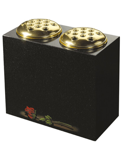 Vase 2 Holes Rose Design 240G