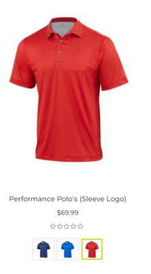 RED Performance Polo's (Sleeve Logo)