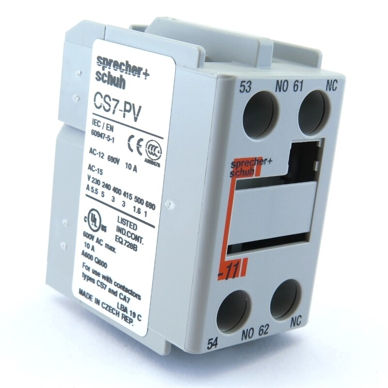 CS7-PV-11 Sprecher+Schuh Front Mounted Auxillary Contacts - D7-X10