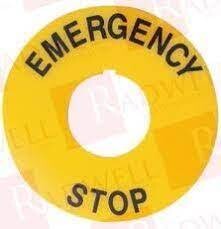 D7-15YE112 Sprecher+Schuh E-stop sticker - D7-X10