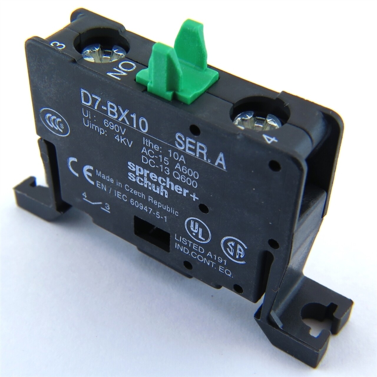 thumbnail image 2 of Sprecher & Schuh D7-X10 Contact Block, Series A – 10A, Open Box 2 of 5