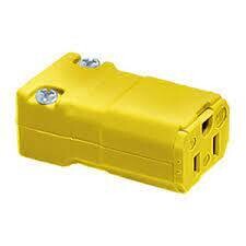 5969-VY Hubbell female connector 5-15R YELLOW - D7-X10