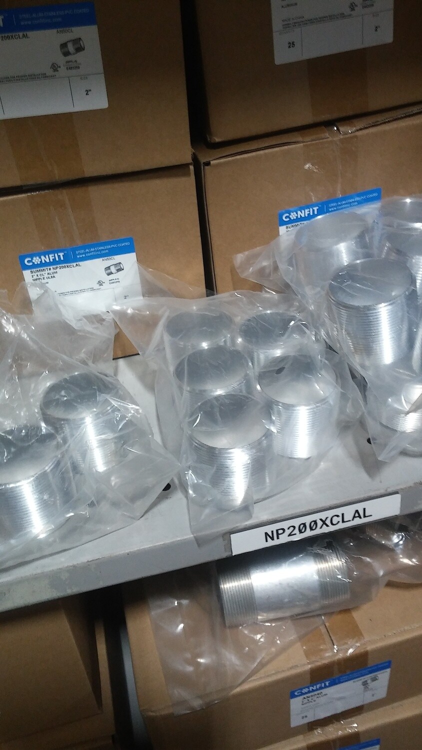 2 INCH x CLOSE RIGID ALUMINUM CONDUIT NIPPLE - D7-X10