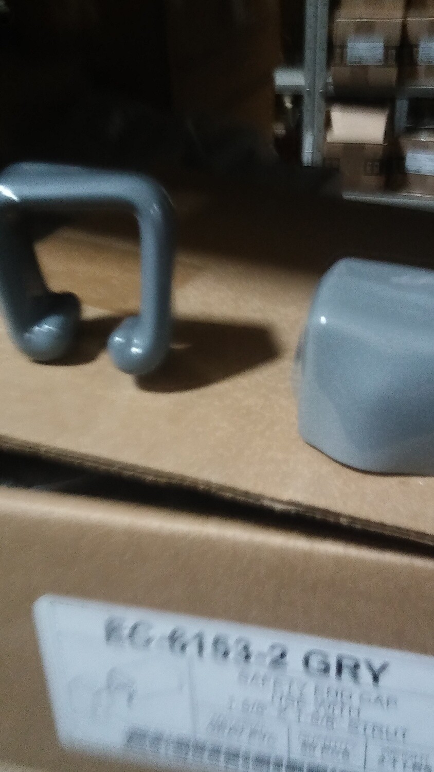 PS-6154-2 GREY OPEN PVC END CAP FOR 1-5/8 INCH STRUT - D7-X10