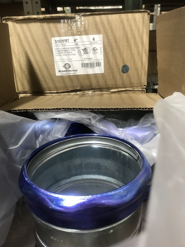 4" STEEL RAINTIGHT EMT COMPRESSION COUPLINGS - D7-X10