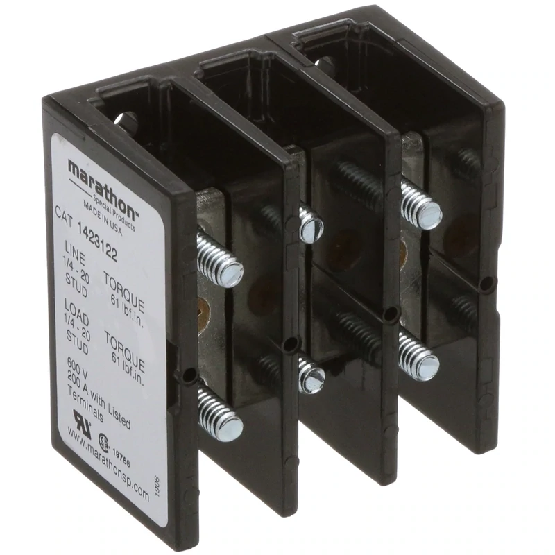 1423122 Marathon Studded Barrier Terminal Block - D7-X10