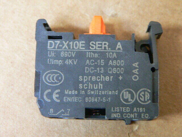D7-X10E Sprecher+Schuh Early make contact - D7-X10