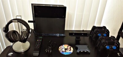Sony PlayStation 4 Console w/ 4TB SSD Installed + Complete Accessories Combo: Used / Like New Condition