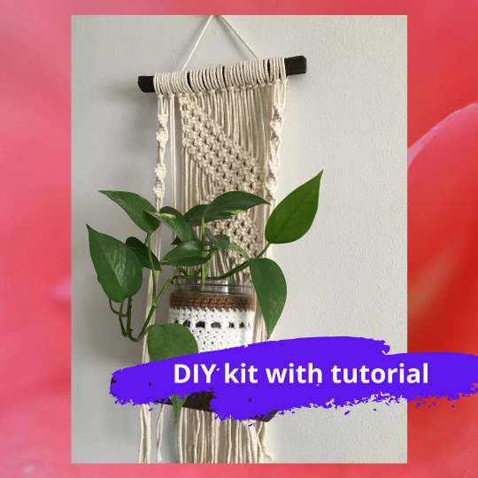 Macrame wall shelf ZIGZAG  DIY kit