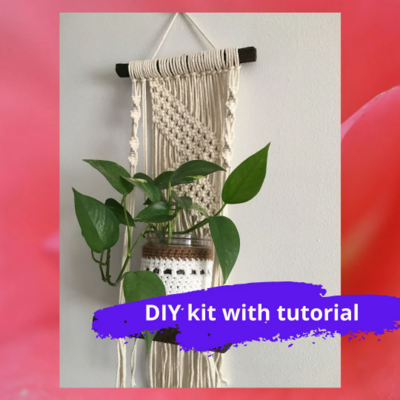 Macrame wall shelf ZIGZAG  DIY kit