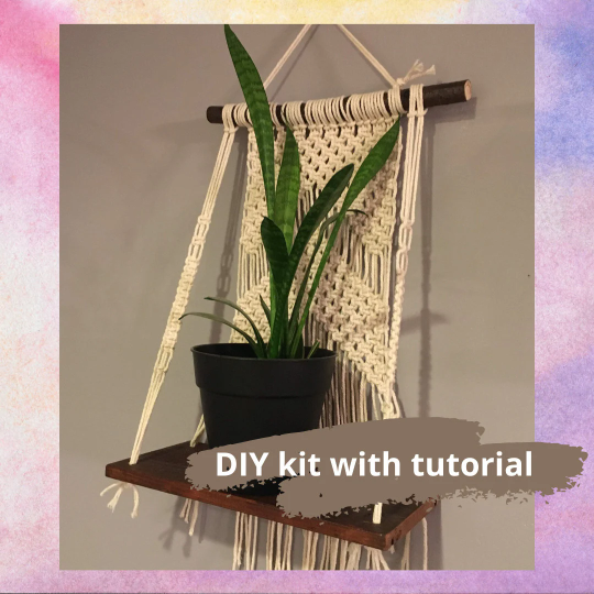 Macrame wall shelf POINT DIY kit