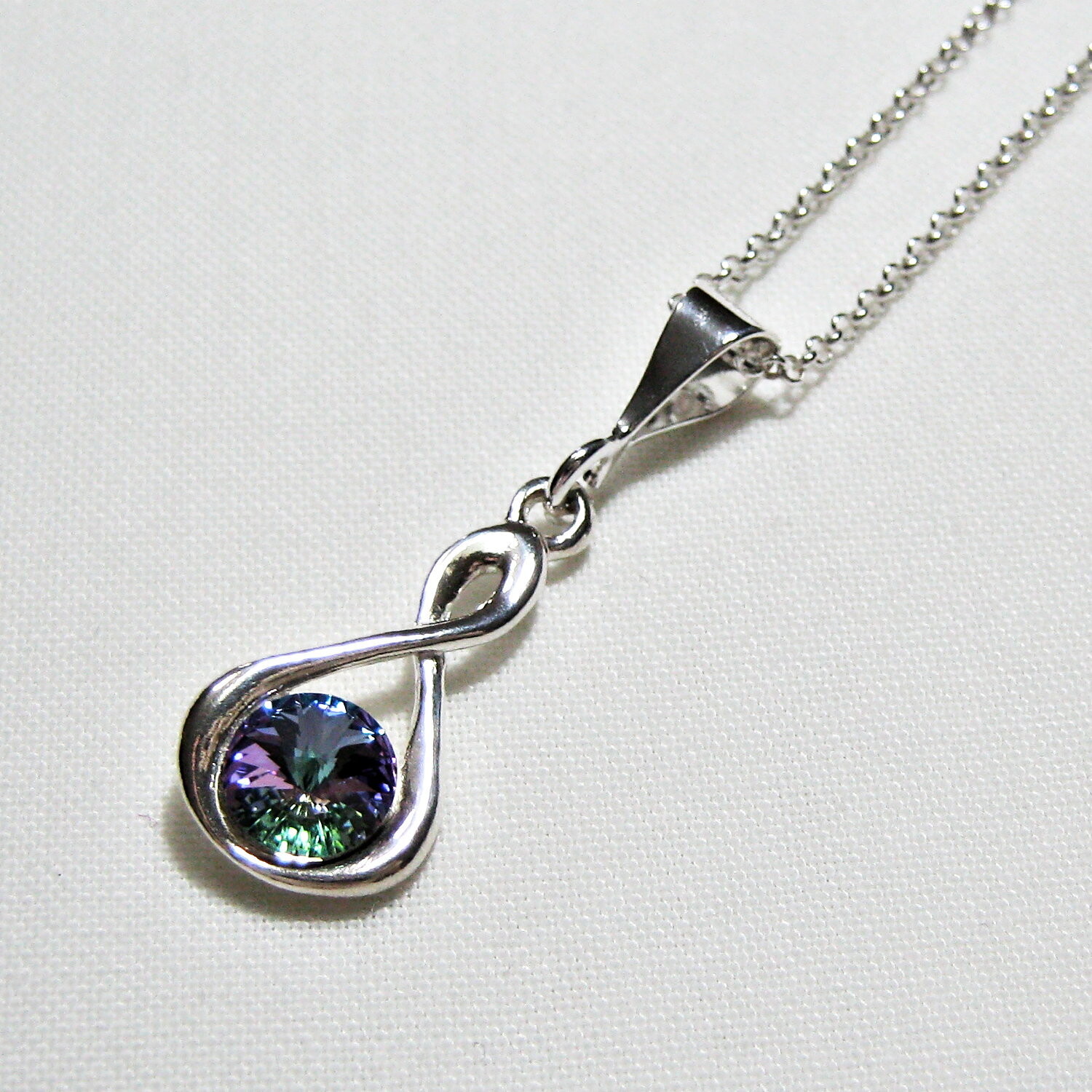 Sterling Silver Swarovski® Infinity Pendant Necklace