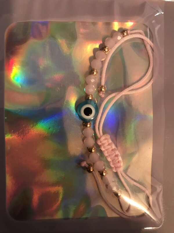 Peach Evil Eye protection Bracelet