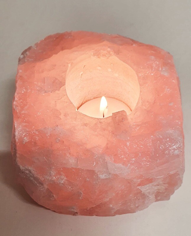Rose Quartz Candle Holder