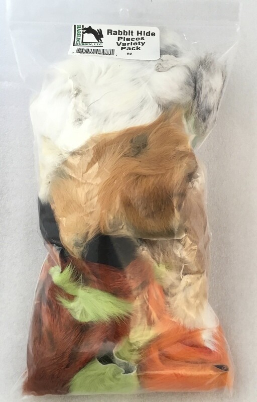 Hareline Rabbit Hide Pcs. Variety Pack