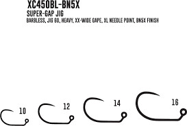 Umpqua X Series Wide Gape Jig 60 XC450BL Hooks