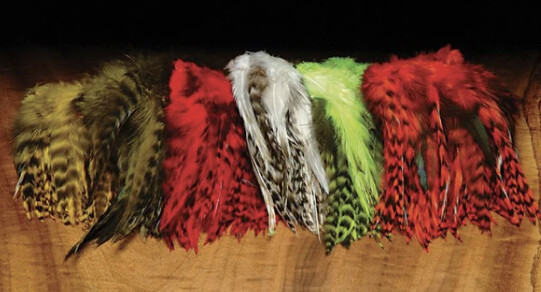 Hareline Saddle Hackle Grizzly Variant 4-6in.