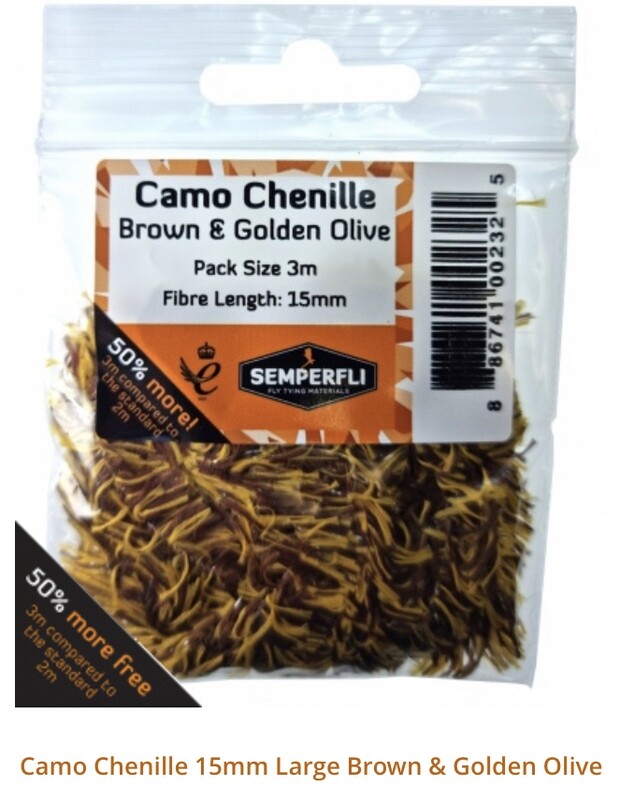 SemperFli Camo Chenille 15mm