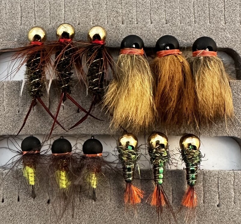 12 piece Tungsten Jig Nymph Assortment (Size 12) 