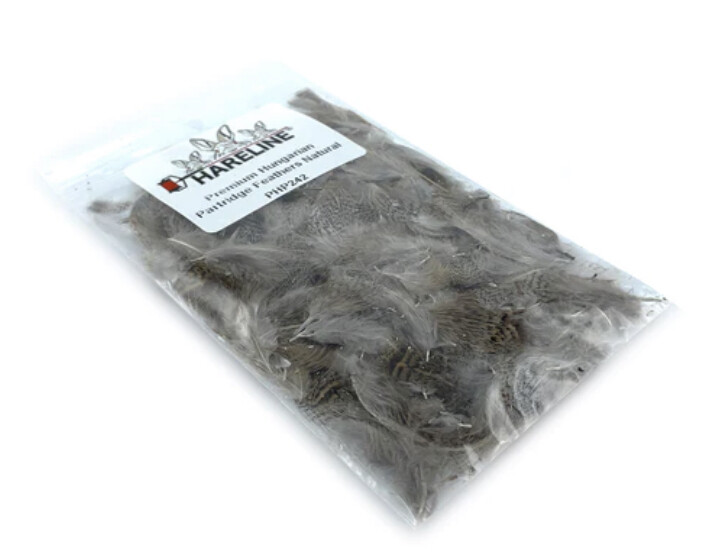 HARELINE Premium Hungarian Partridge Feathers Natural