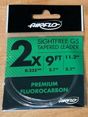 Airflo G5 Fluorocarbon Tapered Leader 9ft Singles