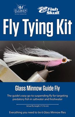 FlyMen Fishing Co. FLY TYING KIT Glass Minnow Guide Fly