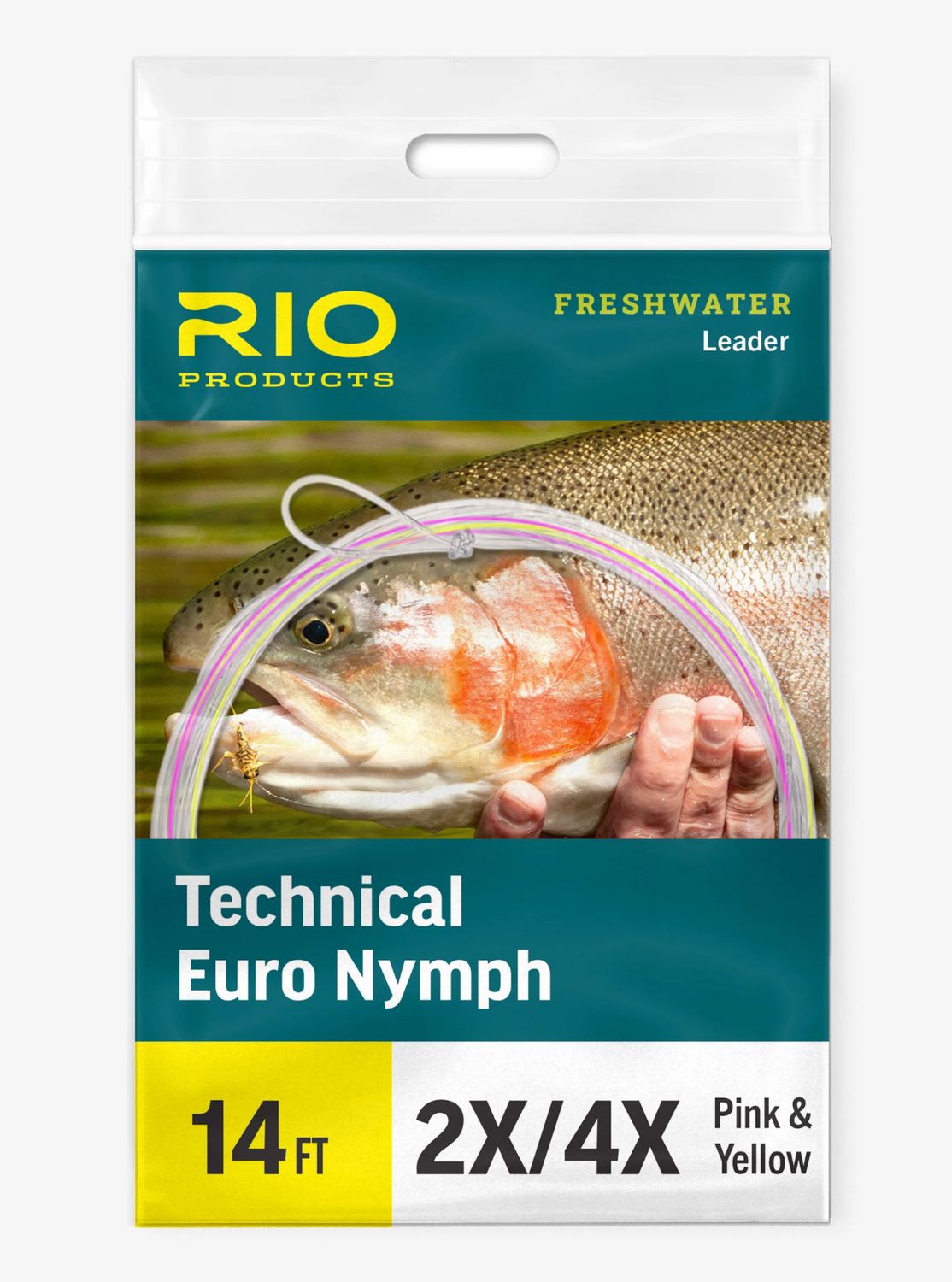 RIO Technical Euro Nymph Leader (PNK/YLW Sighter)